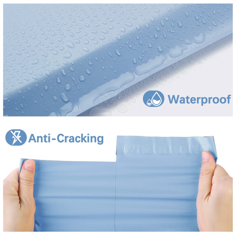 مترونيك أكياس شحن كبيرة من Metronic Poly Mailers مقاس 19 × 24 بوصة 50 قطعة للملابس، أكياس بريدية سميكة قوية مع أكياس تغليف كبيرة ذاتية اللصق مقاومة للماء ومقاومة للتمزق للأعمال الصغيرة باللون الأزرق الضبابي - Image 4